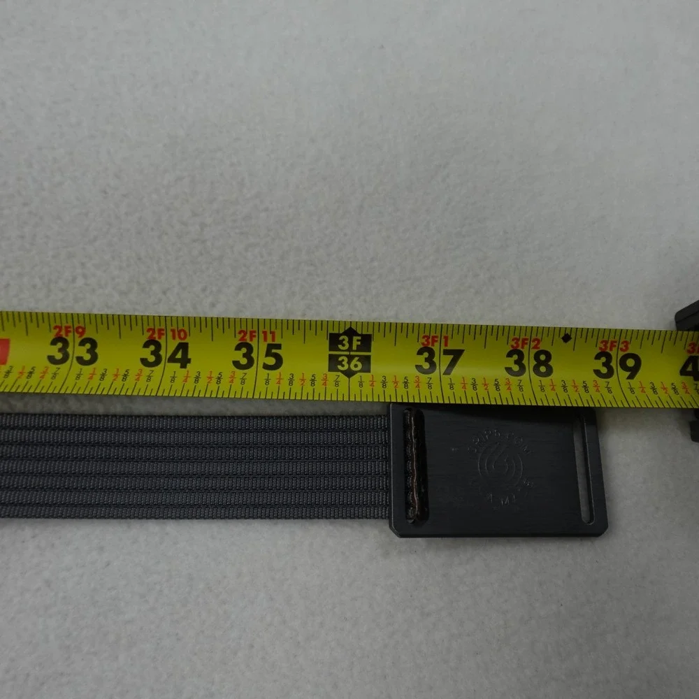 GRIP6 Belt Gray Nylon Webbing Floral Buckle USA Made Adjustable 34